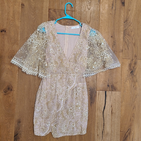 Hello Molly Evening Sun Dress Champagne - Picture 5 of 7